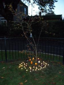 tree with candles